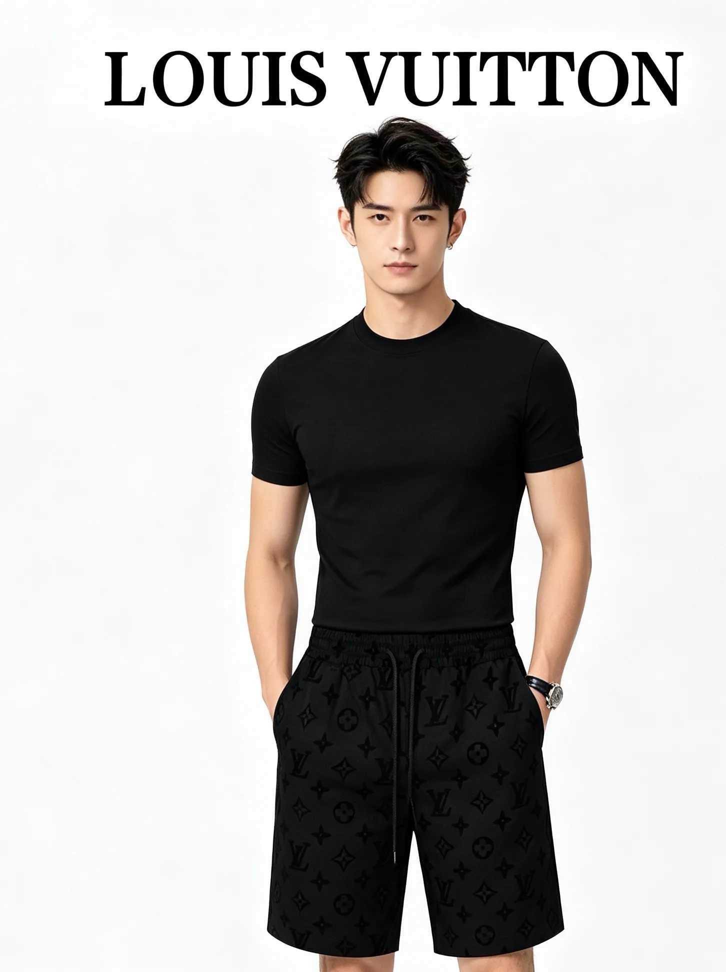 Louis Vuitton/Louis Vuitton flocked presbyopic shorts